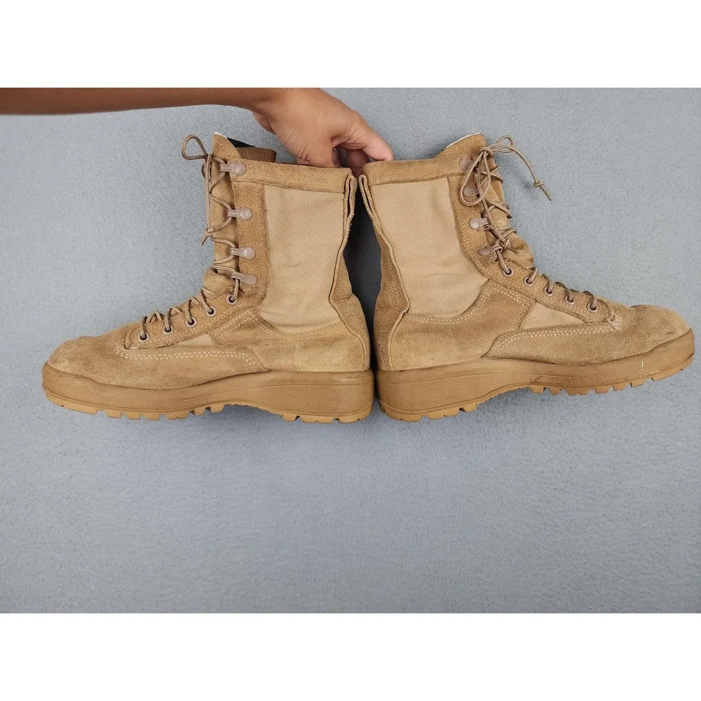 Belleville 790W Boots Mens Size 6 W Beige Suede Gore-Tex Vibram Combat Army USA